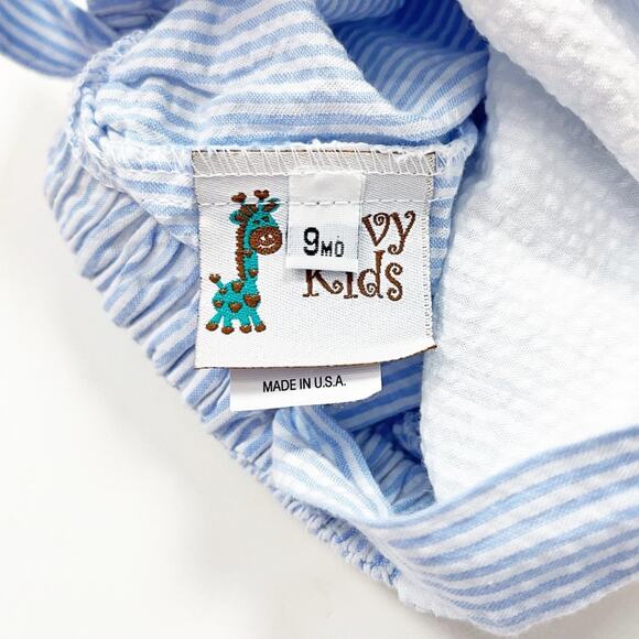 Anvy Kids Seersucker Striped Romper - Picture 4 of 9